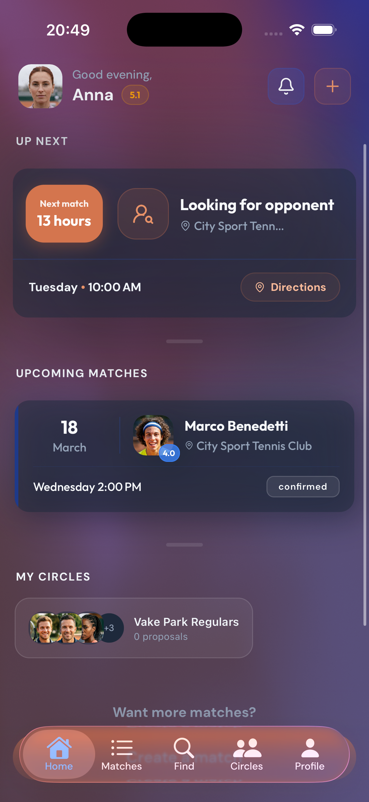 Teno app home screen